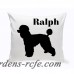 JDS Personalized Gifts Personalized Toy Poodle Classic Silhouette Throw Pillow JMSI2530